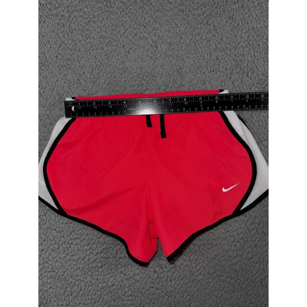 Nike Running Shorts Girls Small Coral Pink Lined Drawstring Two‎ Tone Y2k Active
